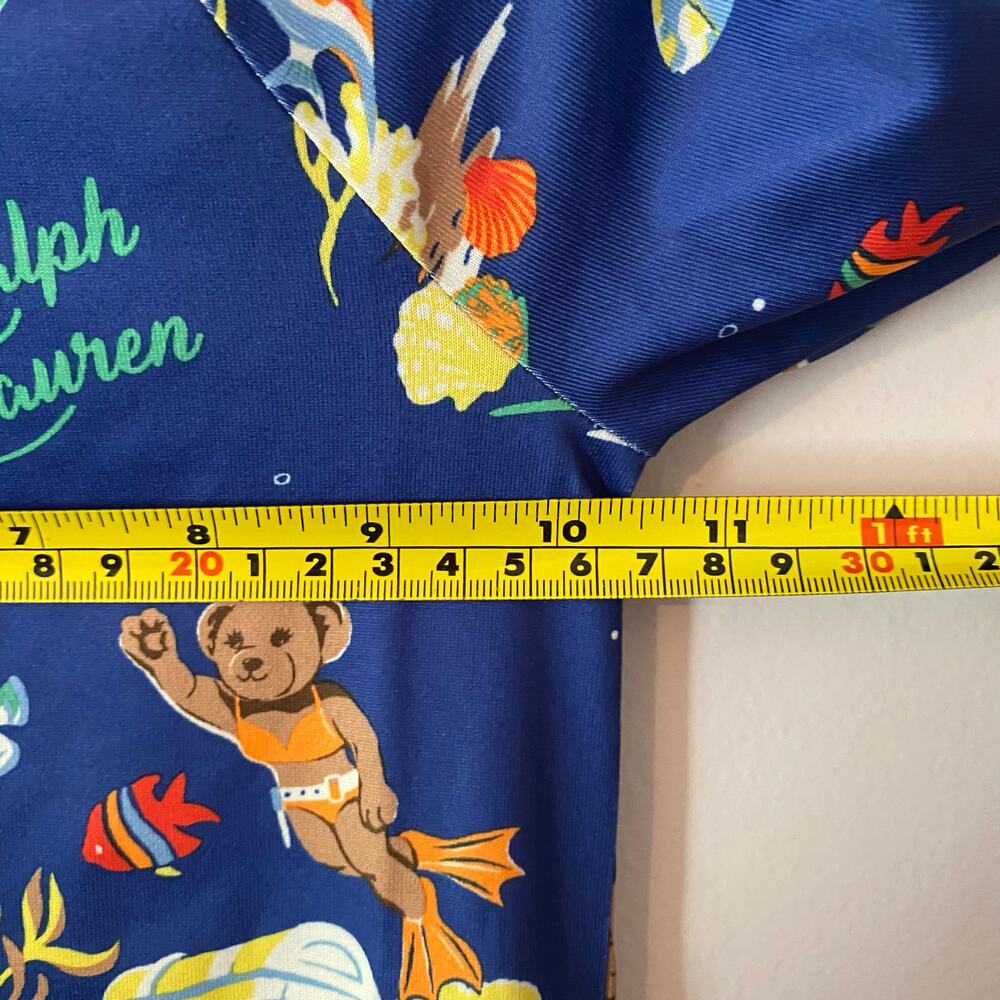 Polo Ralph Lauren Navy Blue Polo Bear Jersey Rash Guard Swimming Boy's size 2T - Picture 7 of 9